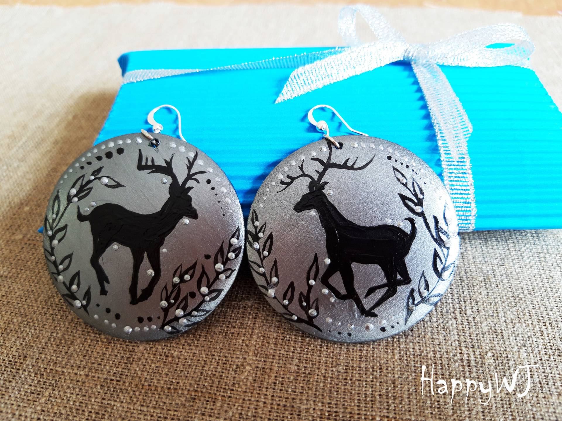 Weihnachten Deer Ohrringe Aus Holz Für Mädchen - Winter Und Feiertage Schmuck von happyWJ