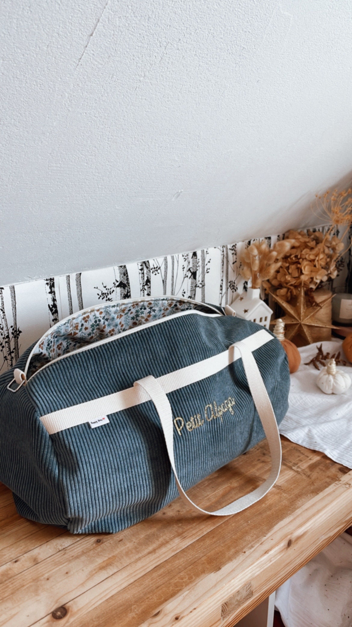 Wickeltasche Aus Samt, Wochenendtasche Samt Mit Musterauswahl Wickeltasche Aus Samt, Wochenendtasche Samt Mit Musterauswahl von happyaime