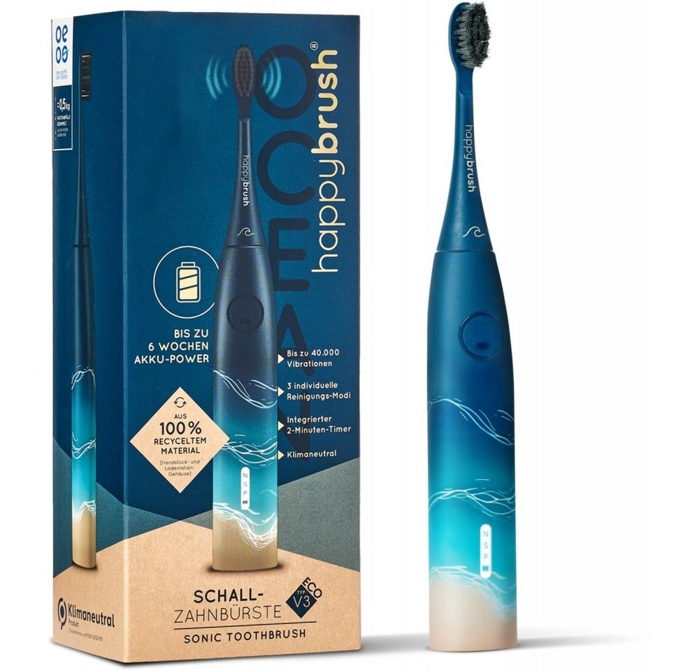 happybrush Zahnbürste ECO VIBE 3 Starterkit Ocean Schallzahnbürste happybrush Zahnbürste ECO VIBE 3 Starterkit Ocean Schallzahnbürste von happybrush