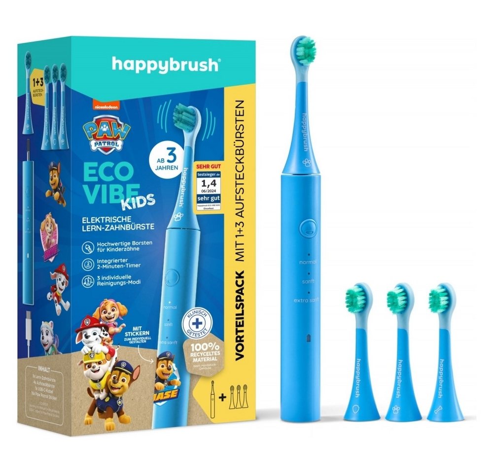 happybrush Zahnbürste happybrush ECO VIBE KIDS Paw Patrol Zahnbürste von happybrush