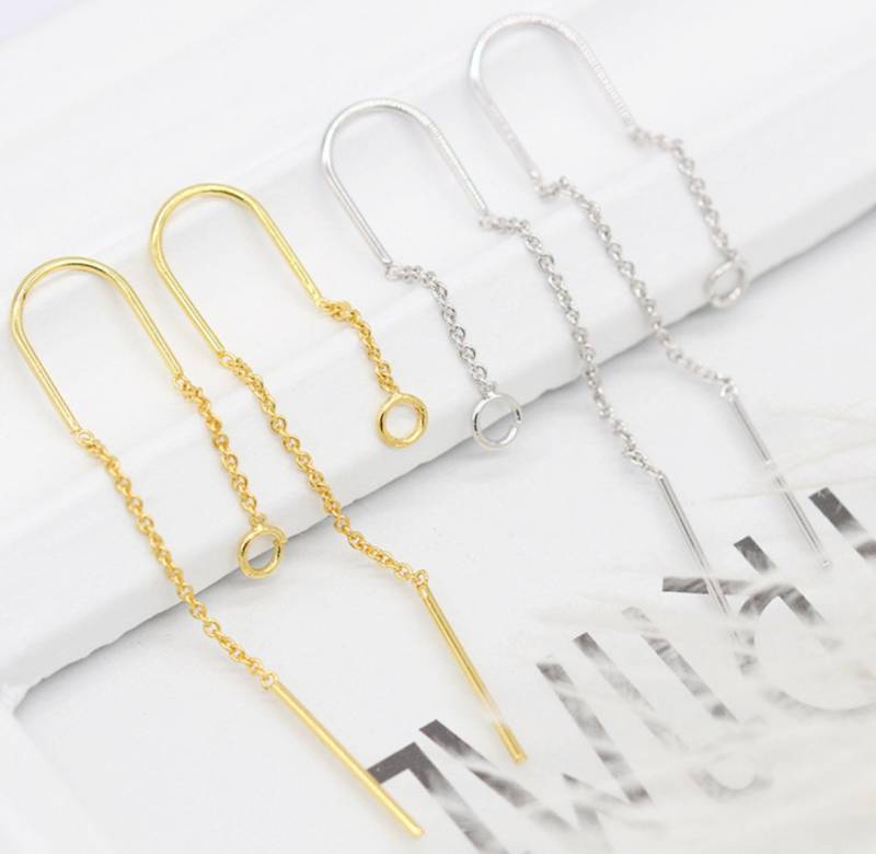 20 Stück | 10Pairs Gold/Silber Rose Überzogene Ohrringe Ohrdraht Kette Faden Mit Offenen Biegeringen Diy Schmuckzubehör Bb91A 20 Stück | 10Pairs Gold/Silber Rose Überzogene Ohrringe Ohrdraht Kette Faden Mit Offenen Biegeringen Diy Schmuckzubehör Bb91A von happyeverydayworld