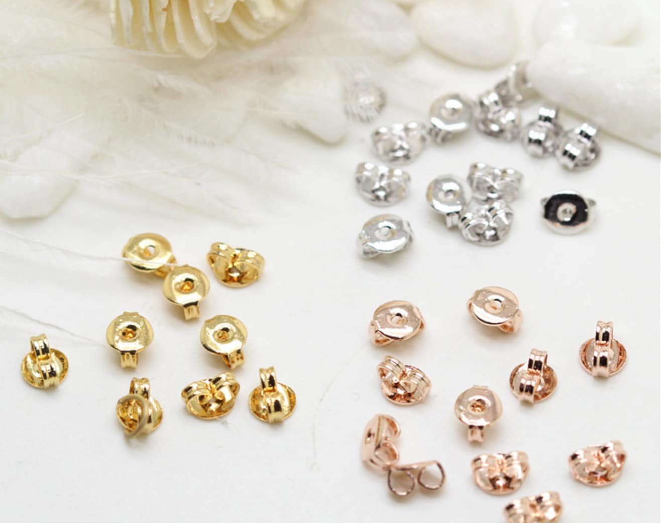 200 Stück Gold/Silber Rose Plated Ohrringe Schmetterling Stopper Nüsse Rücken Komponenten Erkenntnisse Bulk Diy Schmuck Großhandel Liefert 200 Stück Gold/Silber Rose Plated Ohrringe Schmetterling Stopper Nüsse Rücken Komponenten Erkenntnisse Bulk Diy Schmuck Großhandel Liefert von happyeverydayworld