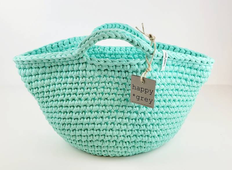 Nesna Einkaufstasche in Mint von happygreystudio