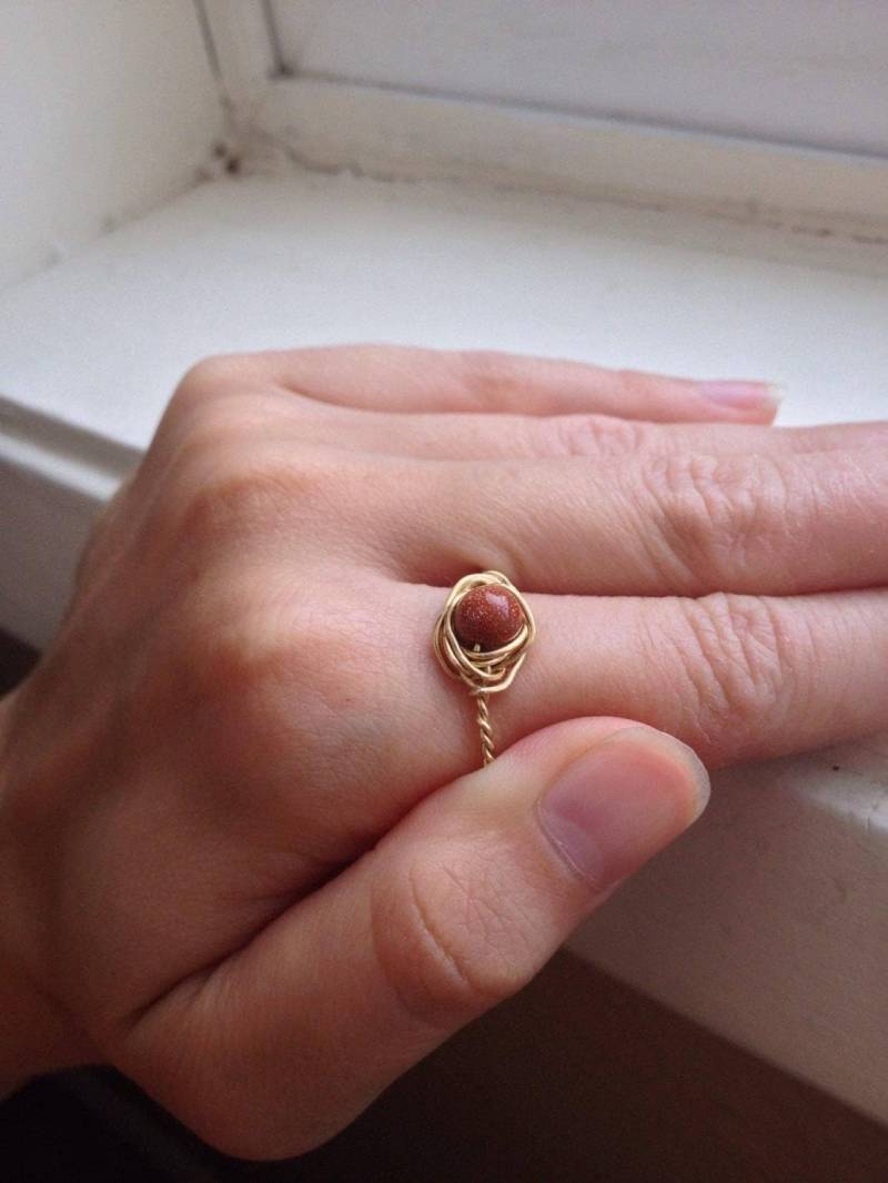 Goldstein Ring Für Männer - Kristall Heilung Spiritueller Schmuck Handgemachte Ringe Frau Orange Glitzer Geschenk Goldstein Ring Für Männer - Kristall Heilung Spiritueller Schmuck Handgemachte Ringe Frau Orange Glitzer Geschenk von happymedium4eco