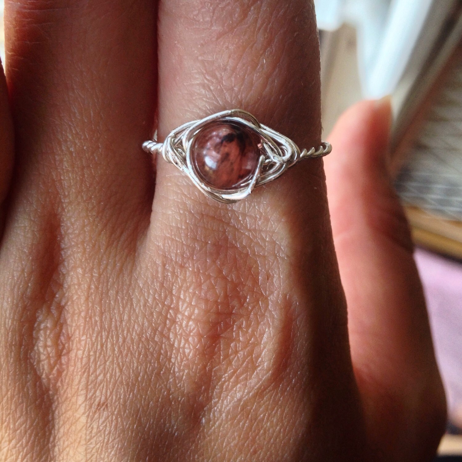 Wassermelonen Turmalin Ring - Verstellbar One Size Fits All Wirewrapped With Sustainable Silver Ecofriendly, Magic, Fairy, Wedding, Annive von happymedium4eco