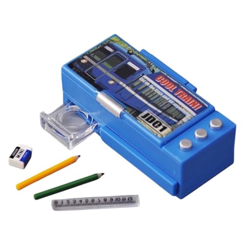 harayaa 1:12 Pen Box Modell Dollhouse Simulation Stifte Sammlung Mini Stationery Organizer Box Bleistift Hülle Spielzeugmodell Modell Zug, Blau von harayaa