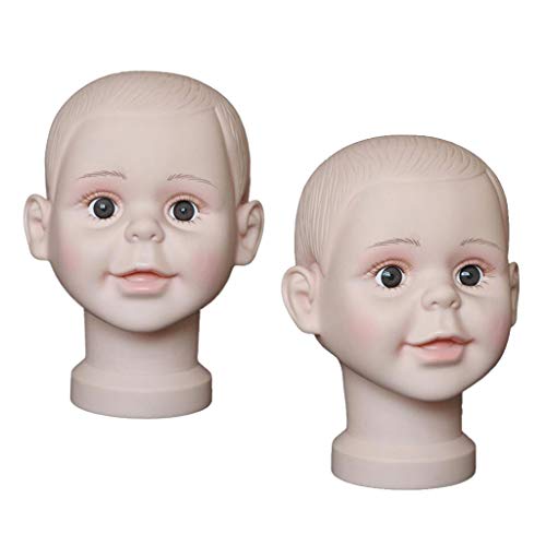harayaa 2x PVC Kinder SchaufensterSpielzeugpuppe SpielzeugSpielzeugpuppe für Haar Perücke Hüte Stand Display Rack von harayaa