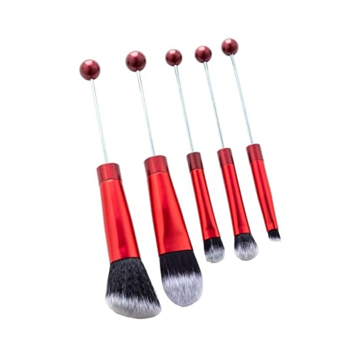 harayaa 5x Augen Make-Up Pinsel Set Make-up Pinsel Tool Kits mit Weichen Synthetischen Faser für Frauen, Rot von harayaa