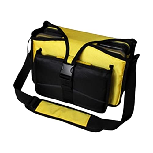 harayaa Angelgerät Tasche, Umhängetasche, Wasserabweisende Aufbewahrungstasche, Angeltasche, Tackle Box, Organizer, Angelköder Tasche Zum Klettern, Angeln, GELB von harayaa