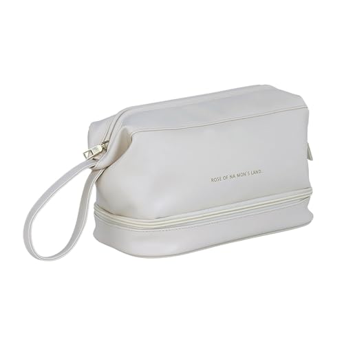 harayaa Damen-Kosmetik-Aufbewahrungstasche, Damen-Make-up-Tasche, Kulturbeutel, Badezimmer-Kosmetik-Organizer, Weiß von harayaa