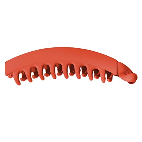 harayaa Frauen Grip Klaue Pferdeschwanz Maker Halter Banana Haar Clips Keine Slip Haar Clip Mädchen Damen Haar Zubehör, Mattiertes Orange von harayaa