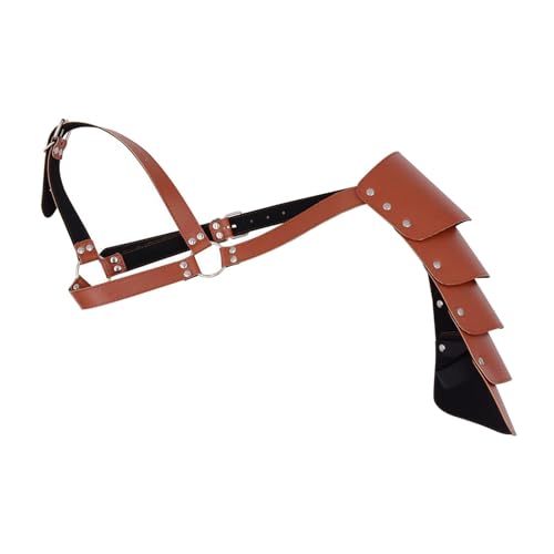 harayaa Gothic Steampunk Schulterpanzer Achselzuckengürtel Einzelschulterpanzer für Kostüme, Braue von harayaa