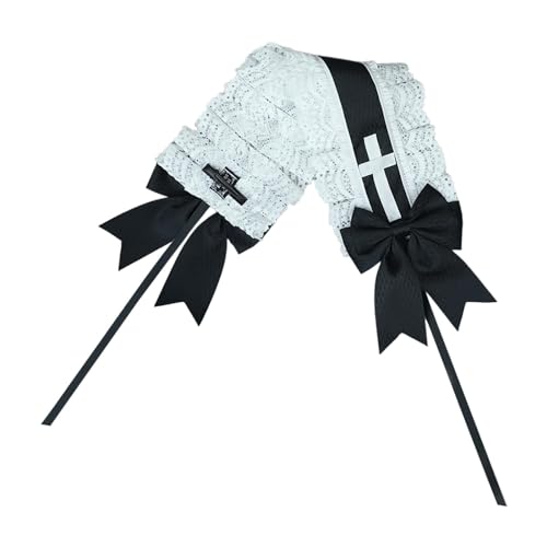harayaa Haarreifen-Stirnbänder für Mode, stilvolles Kostümzubehör, Spitzenschleife, Kopfbedeckung für Partys, Valentinstagsgeschenke, Frauen, Schwarz von harayaa