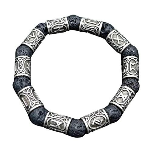 harayaa Handgefertigtes Wikinger Armband für Männer Und Frauen. Handgefertigte Charm Perlen Armbänder für Geschenke, Silber von harayaa