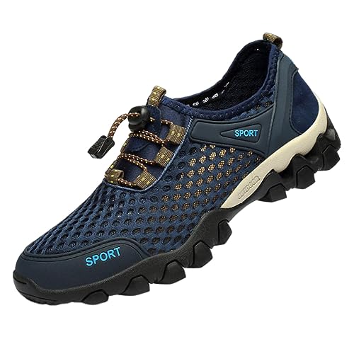 harayaa Herren Turnschuhe Männliche Schuhe Casual Berg rutschfeste Mode Männer Outdoor Schuhe Männer Wanderschuhe für Laufen Sport Outdoor Sommer Fitness, Blau, 43 von harayaa