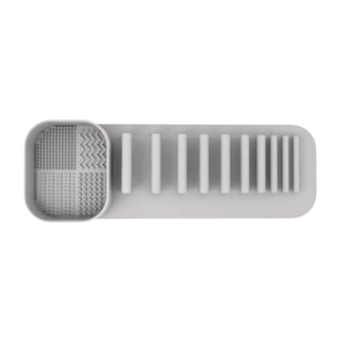 harayaa Make -up -Pinsel Trockenhalter Augenbrauenbleistifthalter Selbstabsorption Multifunktion Zahnbürste Organizer für Waschtisch -Arbeitsplatte, Grau von harayaa
