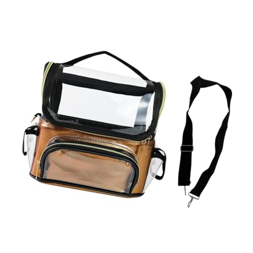 harayaa Make-up-Pinseltasche, Make-up-Organizer, transparent, Make-up-Pinselhalter, Reise-Kosmetiktasche für Frauen, Golden von harayaa