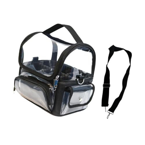 harayaa Make-up-Pinseltasche, Make-up-Organizer, transparent, Make-up-Pinselhalter, Reise-Kosmetiktasche für Frauen, Schwarz von harayaa