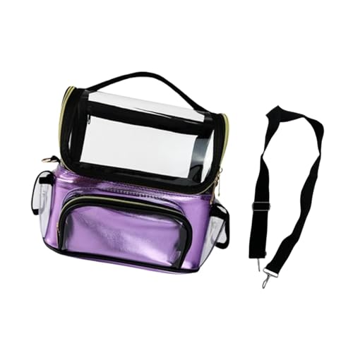 harayaa Make-up-Pinseltasche, Make-up-Organizer, transparent, Make-up-Pinselhalter, Reise-Kosmetiktasche für Frauen, Violett von harayaa