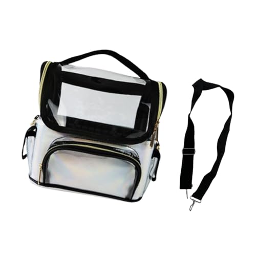 harayaa Make-up-Pinseltasche, Make-up-Organizer, transparent, Make-up-Pinselhalter, Reise-Kosmetiktasche für Frauen, Weiß von harayaa