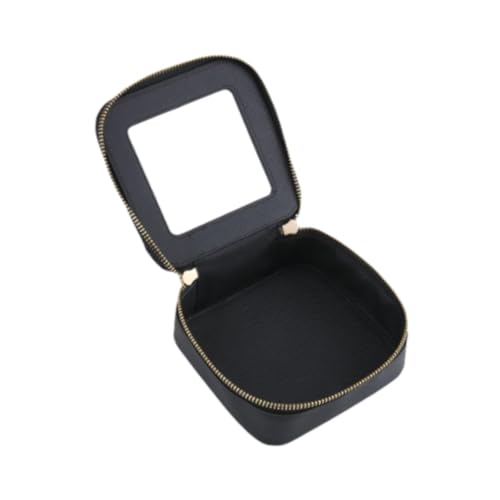 harayaa Make -up -Tasche Reisen Toilettenbeutel mit goldenem Reißverschluss Teen Mädchen Geschenk transparent für Auto Essentials süße kosmetische Beutel, Schwarz von harayaa