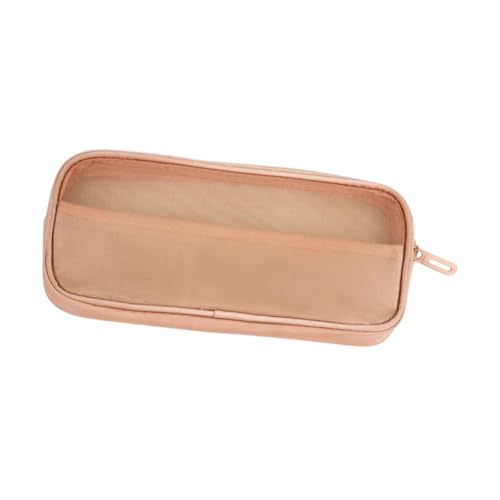 harayaa Make -up -Taschen -Toilettenbeutel mit Reißverschluss tragbarer Frauen Make -up -Bürstenhülle für Lagerorganisator für Camping -Rucksackwanderungen, Orange von harayaa