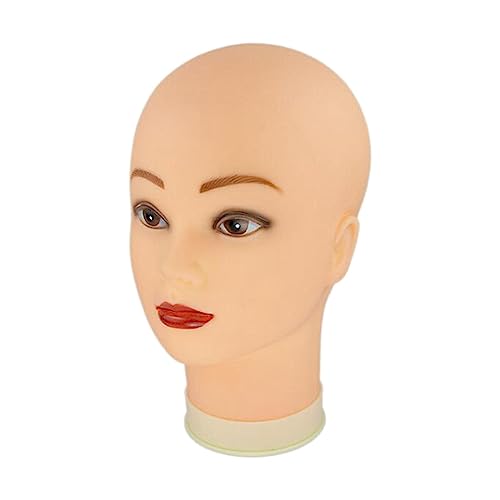 harayaa Realistisches Mannequin-Kopfmodell, leichter Haarteilhalter, Puppenkopf, Perücken-Displaykopf für Schmuck, Headset, Styling, Make-up, Perücken, Weiße Basis für Damen von harayaa