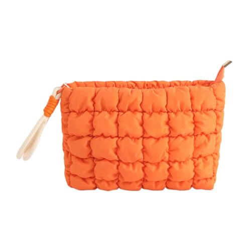 harayaa Reise-Make-up-Tasche, Kulturbeutel, weit geöffnet, gepolstert, Reise-Accessoires, Geldbörse, praktische Make-up-Tasche, Organizer-Etui, Orange harayaa Reise-Make-up-Tasche, Kulturbeutel, weit geöffnet, gepolstert, Reise-Accessoires, Geldbörse, praktische Make-up-Tasche, Organizer-Etui, Orange von harayaa