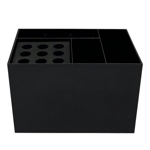 harayaa Salon Barber Scheren Halter Rack, Schere Aufbewahrungsbox Organizer Fall Barber Zubehör, Schwarz 9 Löcher von harayaa