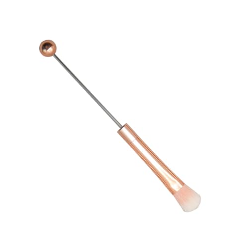 harayaa Tragbarer Perlen-Make-up-Pinsel mit weicher synthetischer Faser, DIY-Kosmetikpinsel, Metallrohr für Freundin, Lidschatten Pinsel von harayaa