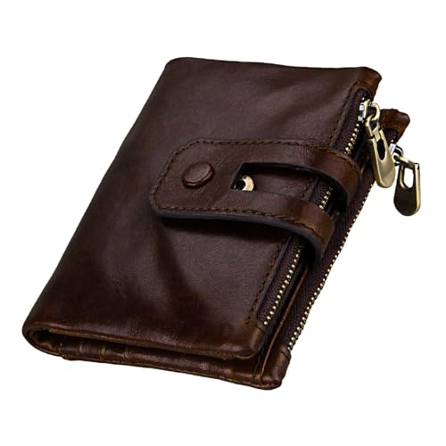 harayaa -blockierende Brieftasche, Bifold-Geldbörse, weiche Herren- und Herren-Geldbörsen, Rinds, solide Geschenke, Münzgeldbörse, Aufbewahrung, Kaffee von harayaa