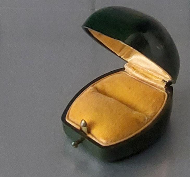 Art Déco Grüne Bakelit Ringbox Verlobungsring 1920Er Jahre Germany Gemarkt Ges. Gesch. Geschenk von hard2findstuff
