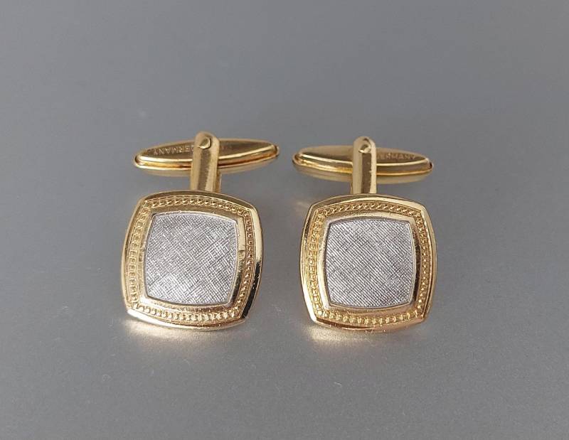 Vintage Dior Manschettenknöpfe Signiert Christian Dior Germany Gold/Silber Geschenk von hard2findstuff