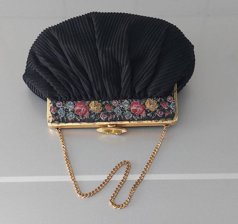 Vintage Kleine Petit Point Handtasche Abendtasche Geldbörse Geschenk von hard2findstuff