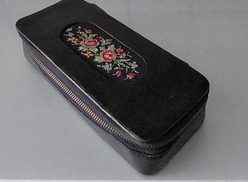 Vintage Petit Point Schmuckkästchen Schatulle Trinket Box Groß 19 cm X 8 4 von hard2findstuff