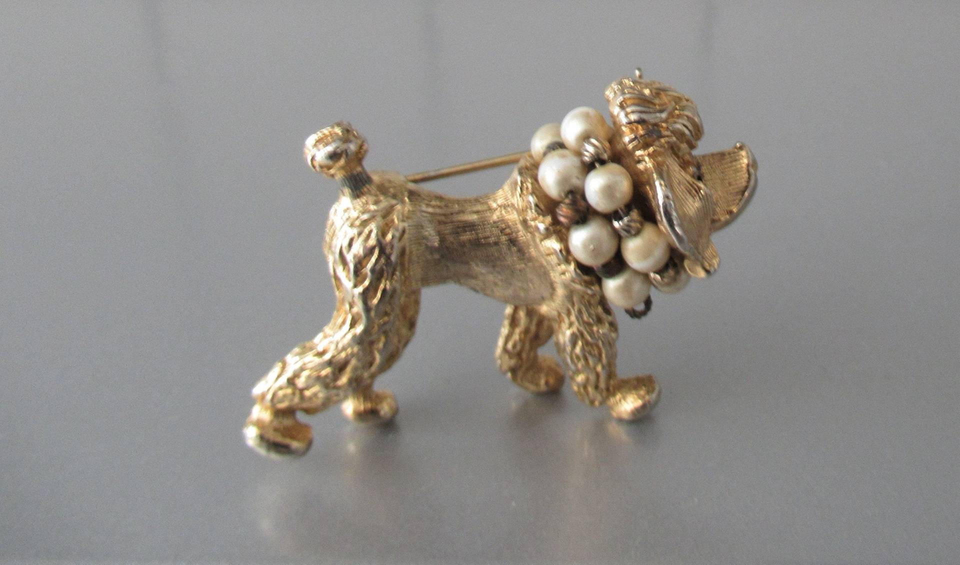 Vintage Pudel Brosche Hunde Perlen Halsband 4, 5 cm X 3 Geschenk Vintage Pudel Brosche Hunde Perlen Halsband 4, 5 cm X 3 Geschenk von hard2findstuff