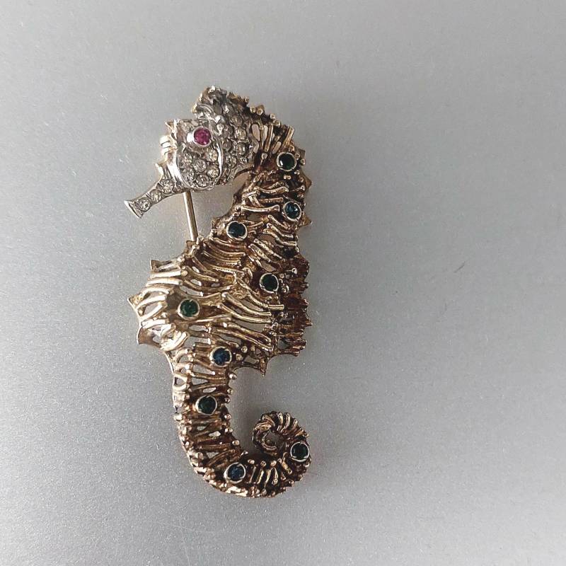 Vintage Sterling Silber Seepferdchen Brosche Markiert Sterling Germany Schönes Geschenk von hard2findstuff