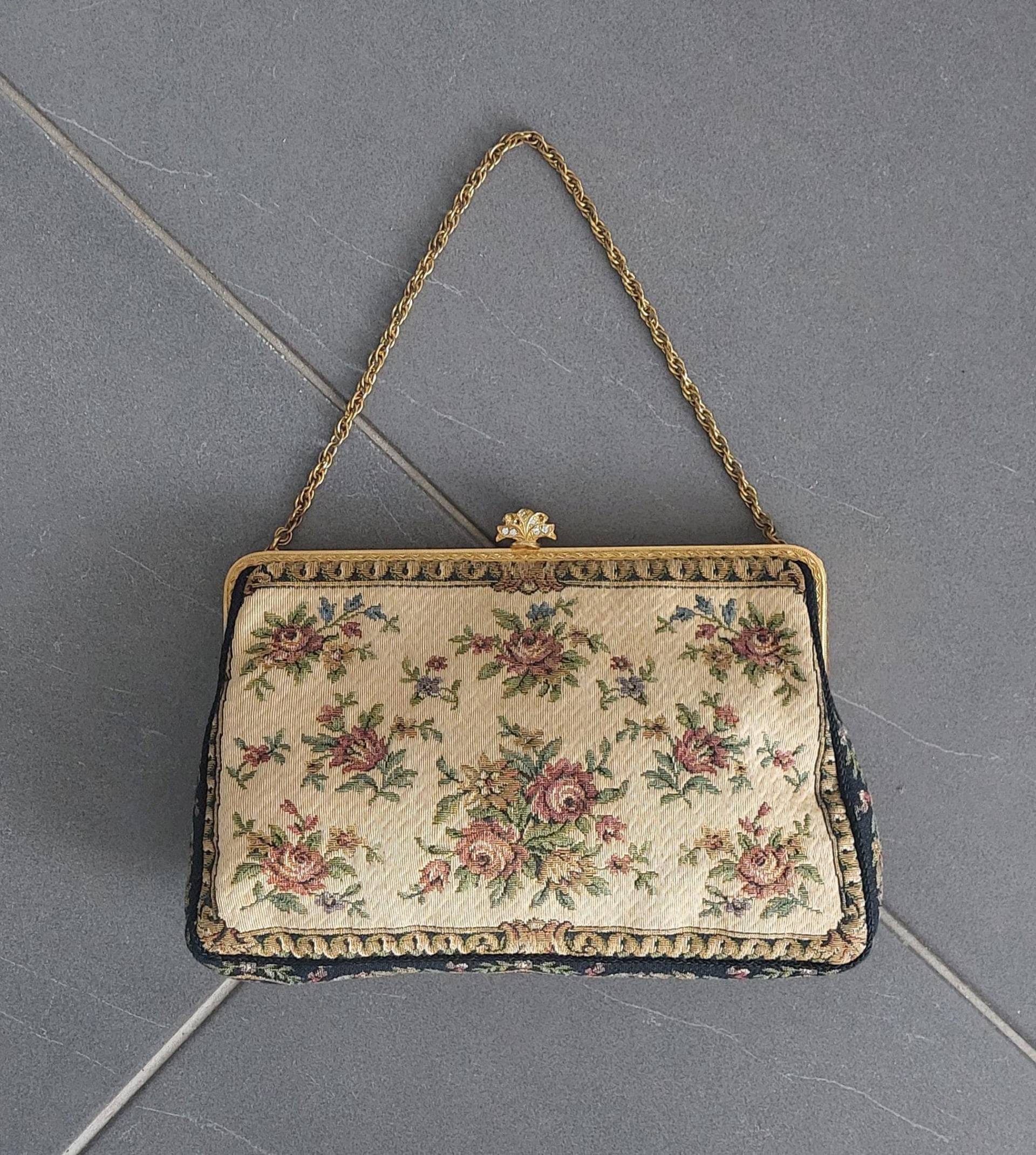 Vintage Tapestry Handtasche Abendtasche Petit Point 1960Er Jahre Germany Schönes Geschenk Vintage Tapestry Handtasche Abendtasche Petit Point 1960Er Jahre Germany Schönes Geschenk von hard2findstuff