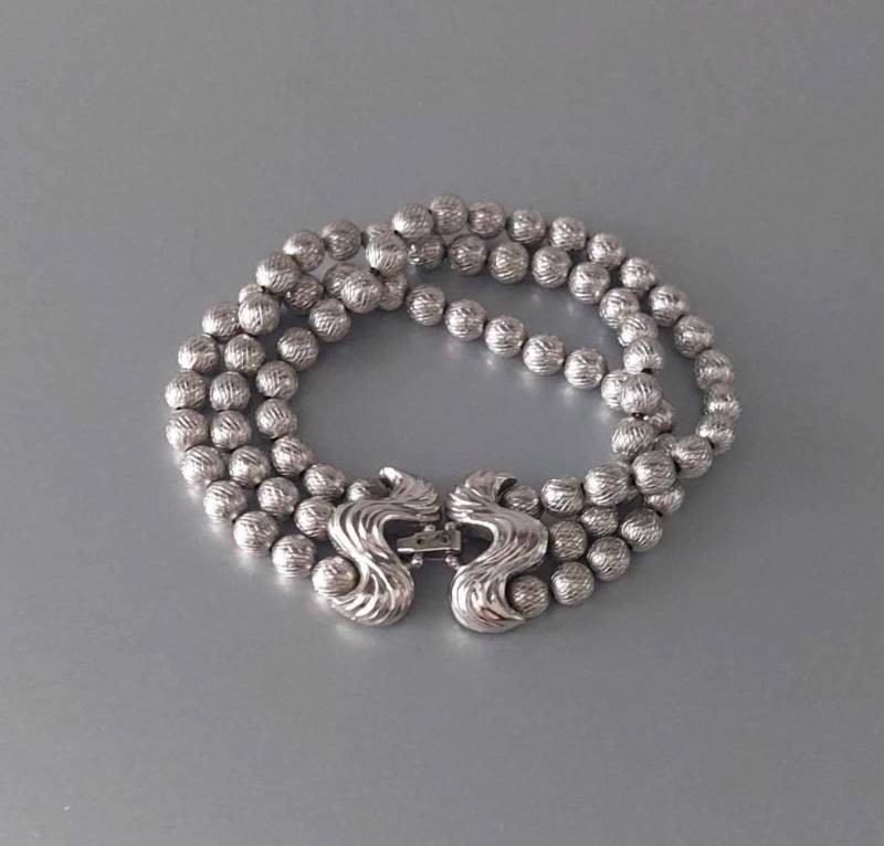 Vintage Trifari Armband Farbe Silber Metal C 18 X 3 cm Lang Geschenk von hard2findstuff