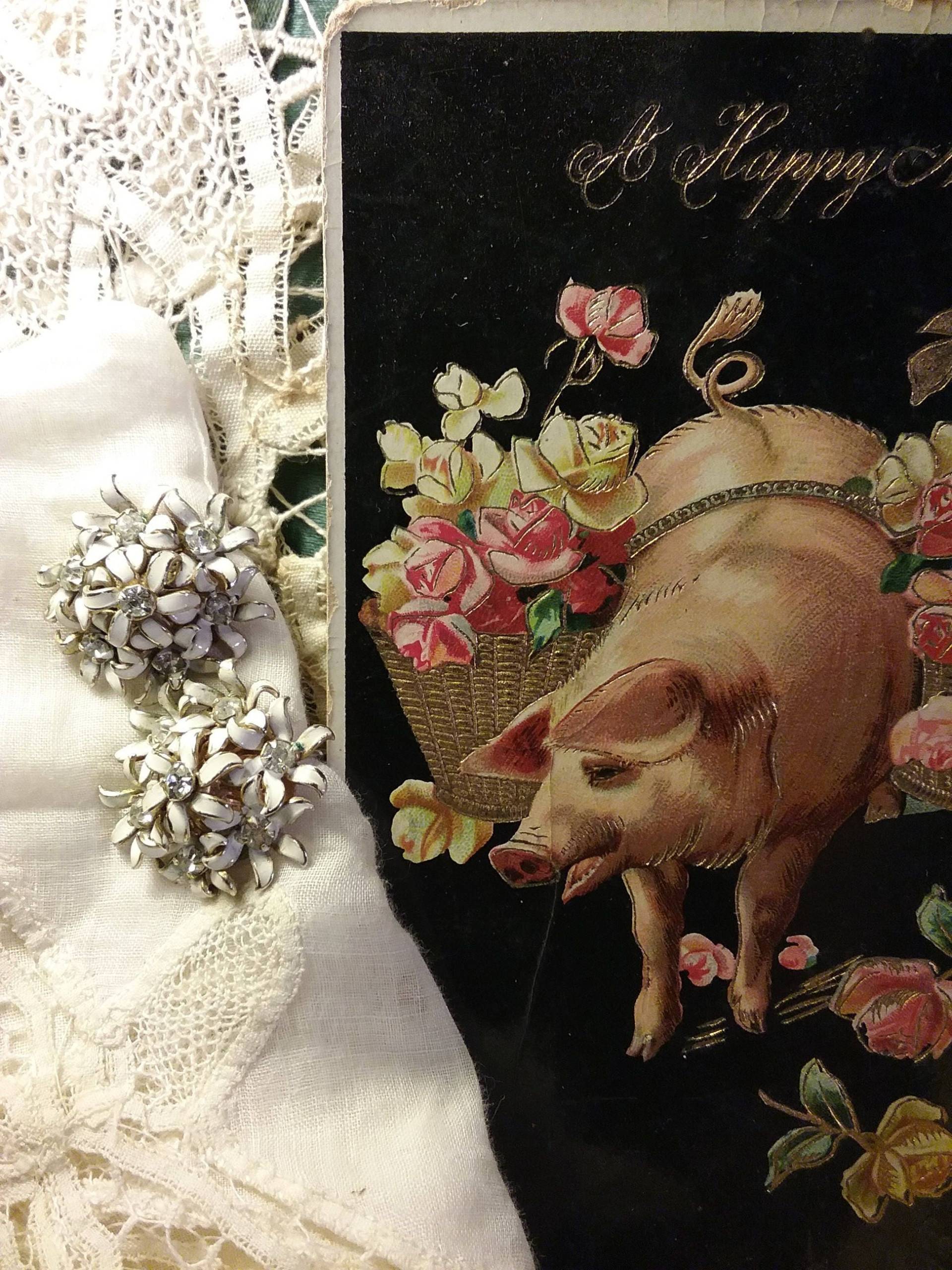 Vintage Blumenstrauß Ohrringe, Hochzeit Perfekt Sandor von hardtwistfarm