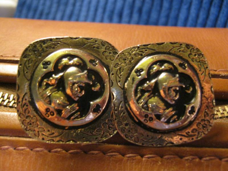 Vintage Swank Manschettenknöpfe, Ritter in Rüstung, Mittelalterliche Krieger, Templer von hardtwistfarm