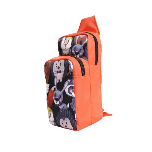 harfenbauer Stay-Curved Unisex Sling Rucksack, Crossbody Messenger Bag, Daypack, Blau, Orange-Hamster harfenbauer Stay-Curved Unisex Sling Rucksack, Crossbody Messenger Bag, Daypack, Blau, Orange-Hamster von harfenbauer