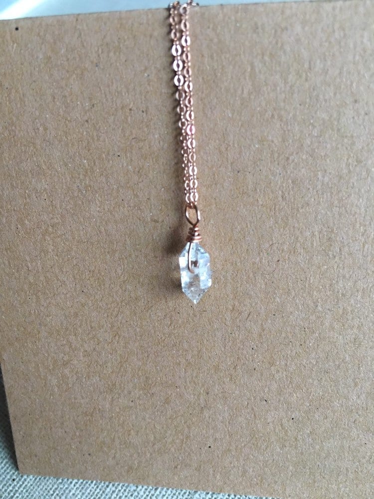 Herkimer Diamant Kristall Halskette Herkimer Diamant Kristall Halskette von harpernorthdesigns