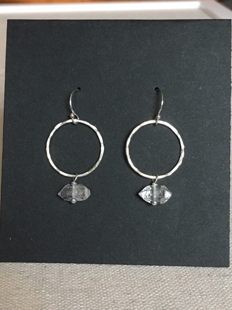 Herkimer Diamant Sterling Silberohrringe Herkimer Diamant Sterling Silberohrringe von harpernorthdesigns