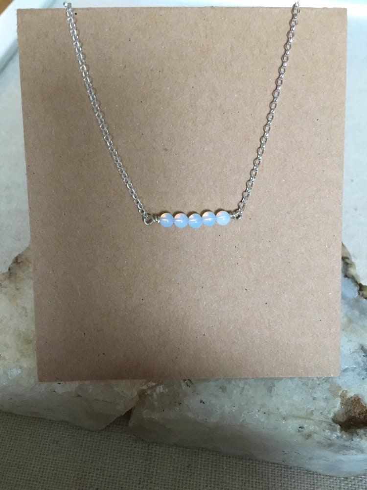 Opalite Bar Halskette Opalite Bar Halskette von harpernorthdesigns