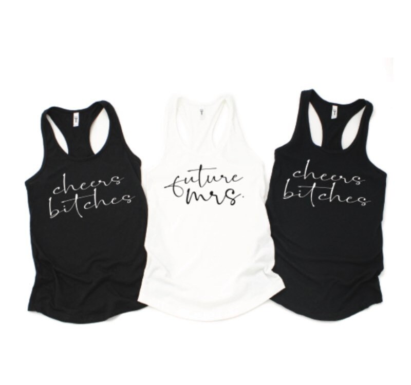 Bachelorette Hemden | Junggesellinnenabschied Shirts Brautparty Tank Tops Stagette-Hemden Bühnenparty Freunde von harpsons