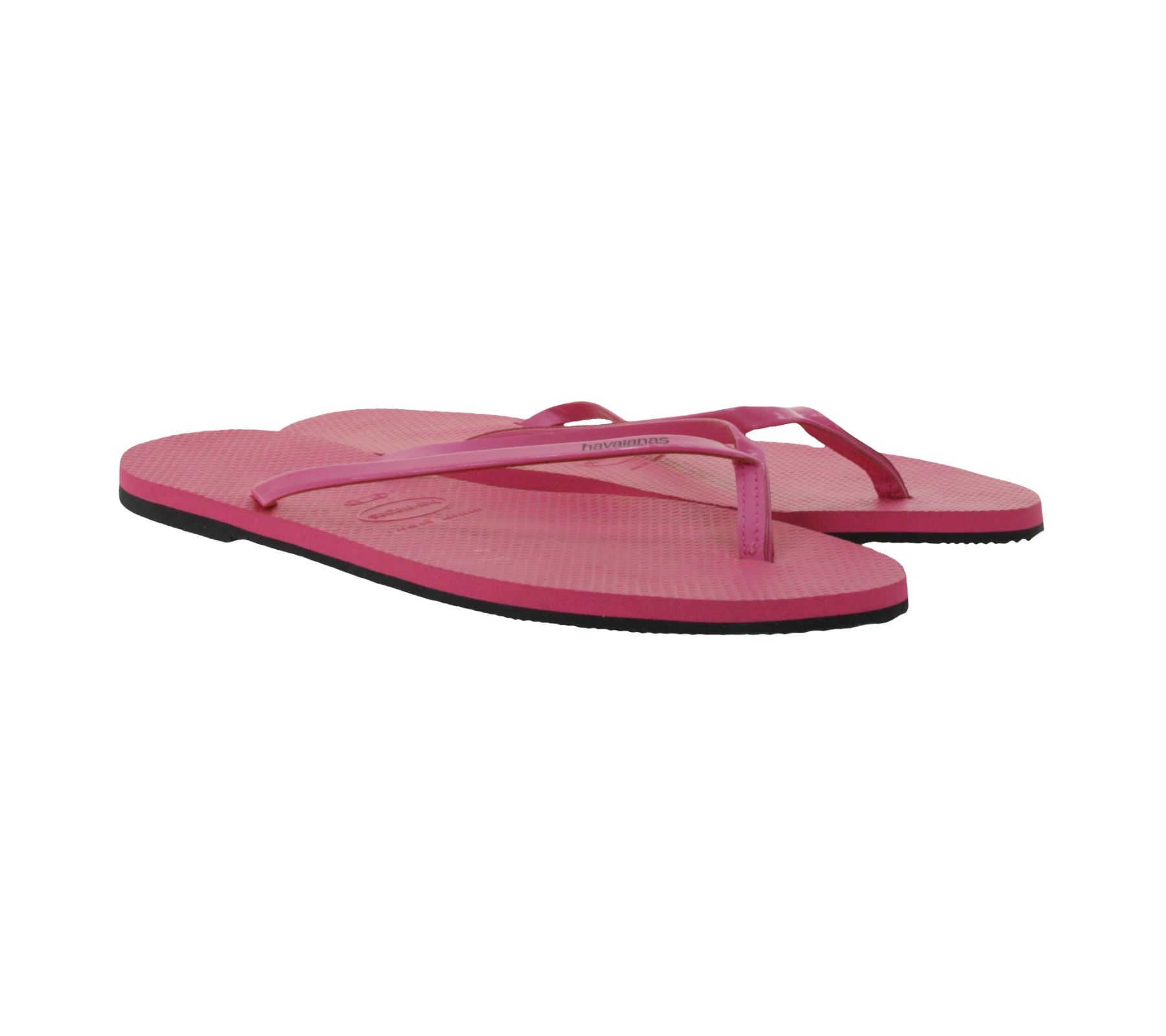 havaianas Metallic Shocking Damen Zehen-Trenner trendige Badelatschen mit Logoaufdruck Pink von havaianas