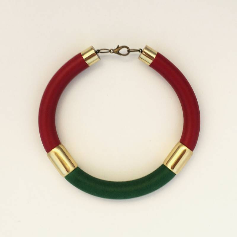 Drago Ii - Einzigartiges Schmuck Accesoire Halskette Im Afrikanisch-Ethnostyle Aus Messing Und Leder von havanaflamingo