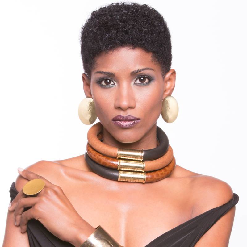 Nairobi - Handmade -Unique- Afro Halskette -Collier Afro-stil-statement-Leder-Halskette von havanaflamingo