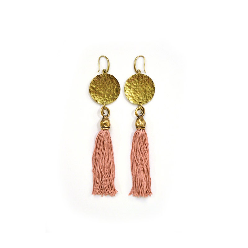 Troddel-Ohrringe Jewelry -Tassel -statement Ohrringe -Boho - Schwarz-Ohrringe Handgemachte Dangle von havanaflamingo